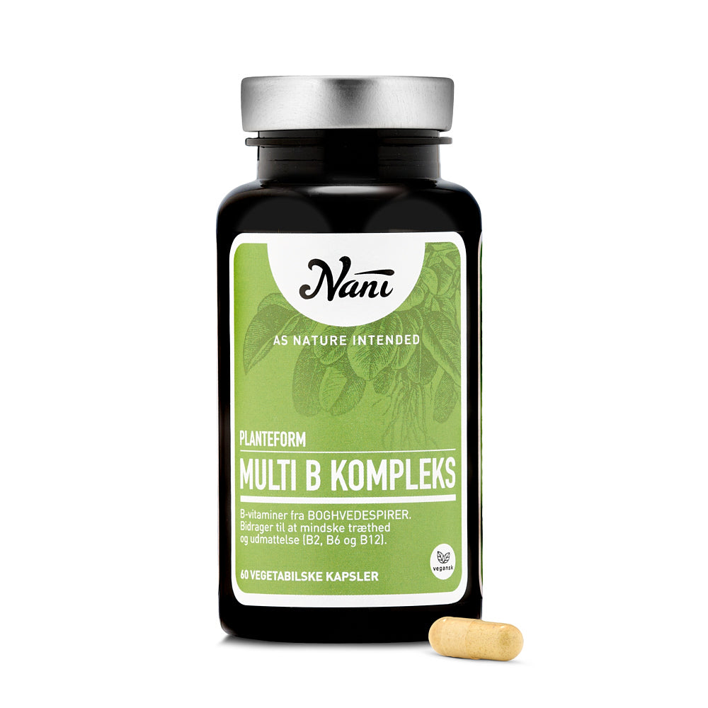 Multi B Kompleks | Vegansk B-Vitamin Tilskud fra Boghvede