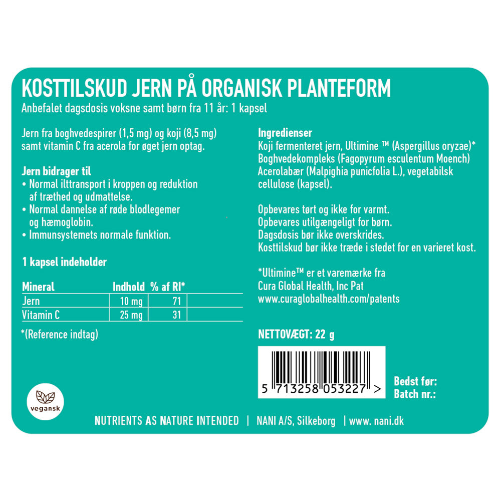 Jern + C | Vegansk Jerntilskud fra Boghvedespirer