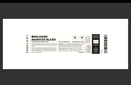 Økologisk Agaricus Blazei - Adaptogenisk pulver | Nordic Health