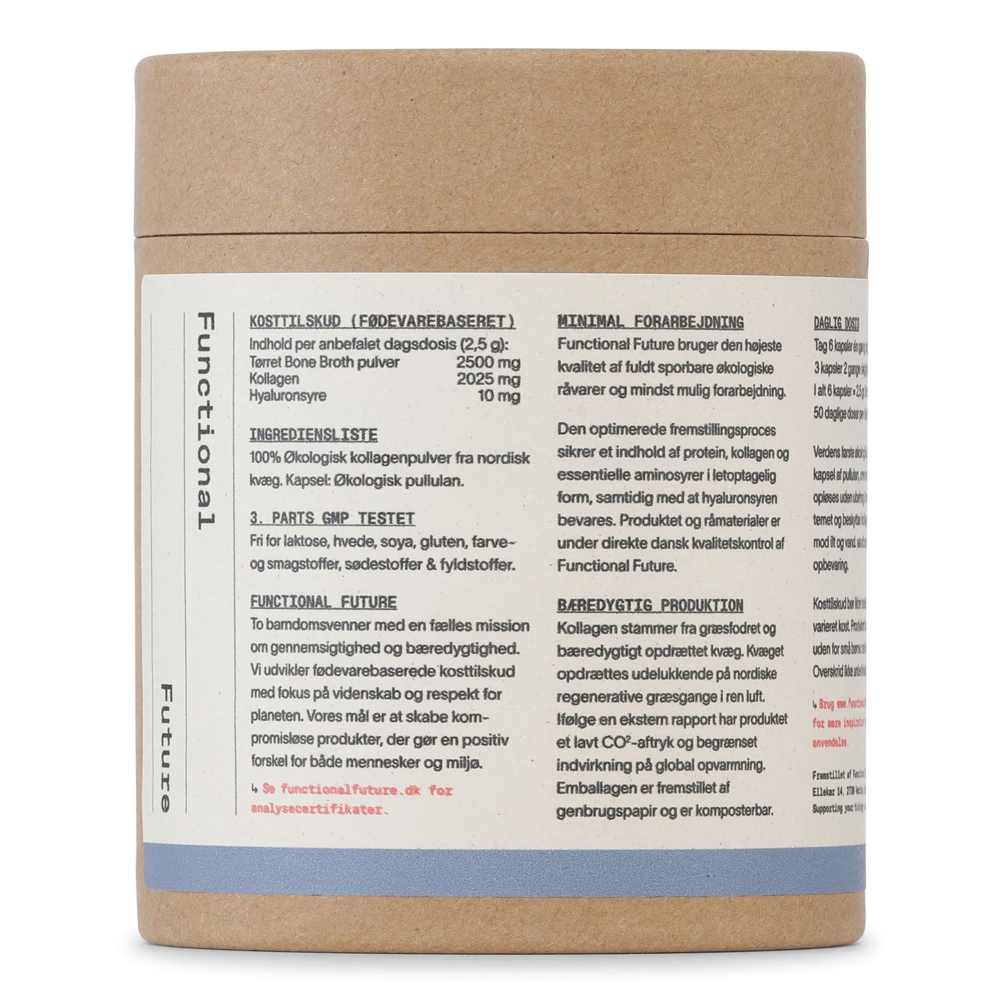Økologisk Bone Broth Kollagen Kapsler | Biotilgængeligt & Rent
