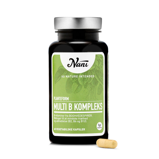 Multi B Kompleks | Vegansk B-Vitamin Tilskud fra Boghvede