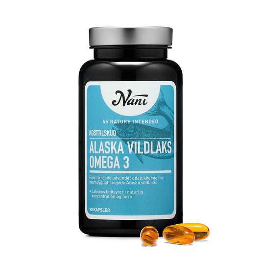 Alaska Vildlaks Omega-3 | 180 kapsler – Nani Fiskeolie