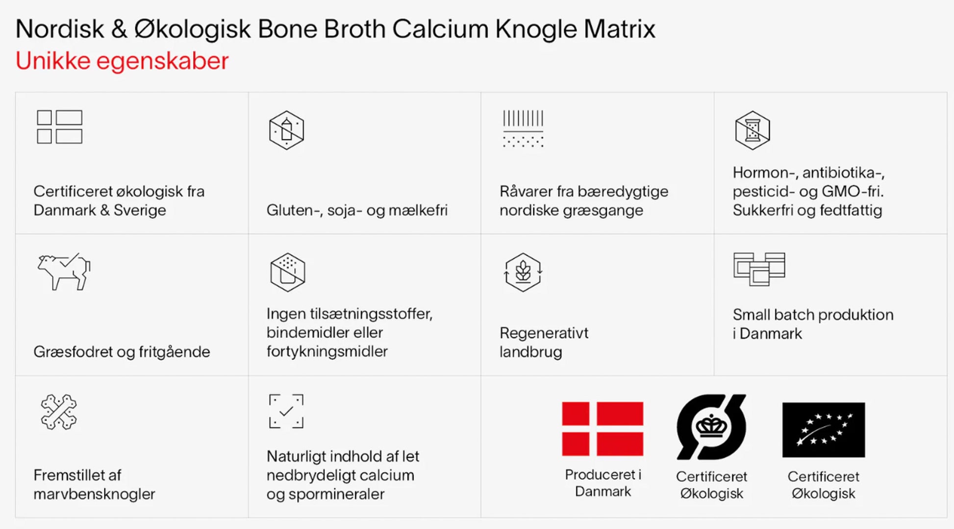 Økologisk Calcium Knogle Matrix | Naturligt & Bæredygtigt